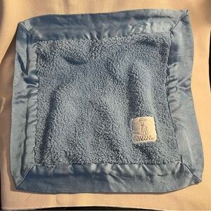 Little Giraffe Lovey Security Blanket Patch Slate BLUE Thick Chenille Satin Trim